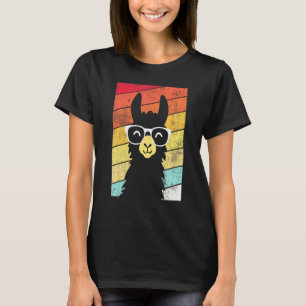 Camiseta Lhama de estilo retrô vintage engraçado dos anos 8