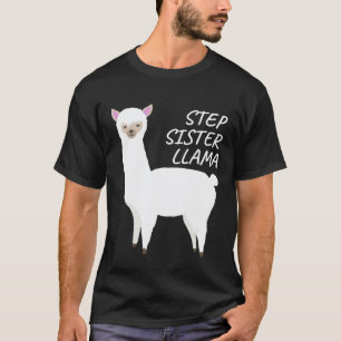Camiseta Lhama de Família Combinada Lhama de Irmã Adotiva p