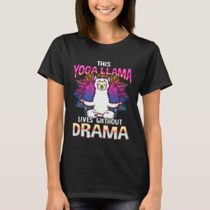 Camiseta Lhama de Ioga Alpaca Llamaste Mandala Amante de Al