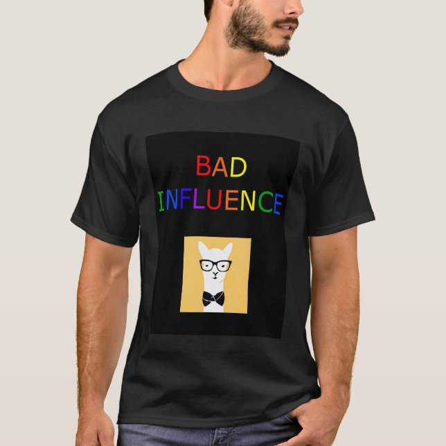 Camiseta Lhama de má influência (Frente)