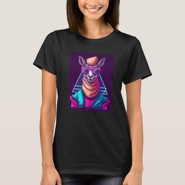 Camiseta Lhama de Óculos de Sol (Frente)