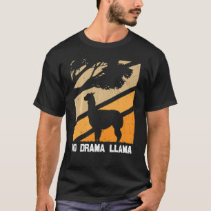 Camiseta Lhama Divertida Fofa Estilo Retro Gráfico de Alpac