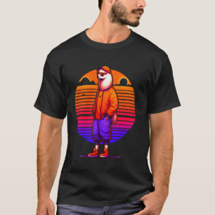 Camiseta Lhama Divertida Legal Estilo Urbano Moderno Pôr do