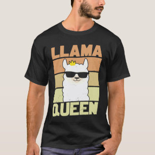 Camiseta Lhama Divertido Fofo Estilo Retro Gráfico de Alpa