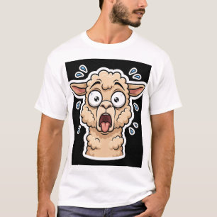 Camiseta Lhama Dramática Espantada Engraçada