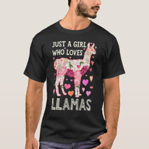 Camiseta Lhama Engraçada Apenas Uma Garota Que Ama Lhamas F