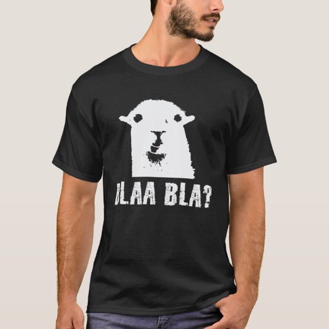 Camiseta Lhama Engraçada Bla Blaa (Frente)