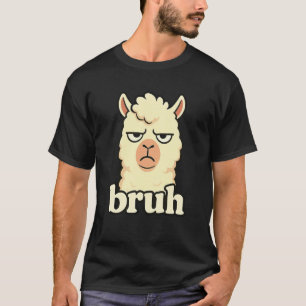Camiseta Lhama Engraçado Bruh Meme Humor Amante de Animais