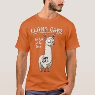 Camiseta Lhama engraçado para homens e mulheres Não olhe pa