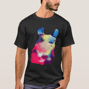 Camiseta Lhama Espacial Fofa Arco-íris Galáctico Arte Lâmia