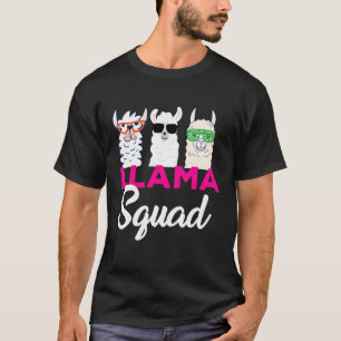 Camiseta Lhama Esquadrão Fofo Alpaca para Homens Mulheres C