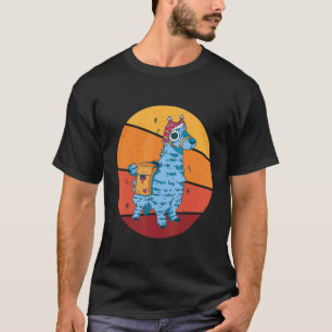 Camiseta Lhama Fofa Alpaca Retro Vintage para Animal