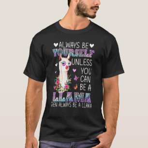 Camiseta Lhama Fofa Lhama Garotas Mulheres