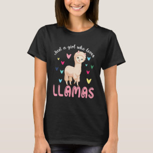 Camiseta Lhama Fofa Para Mulheres Meninas Fazendo Lhama Alp