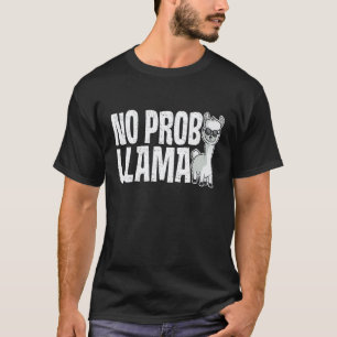 Camiseta Lhama Fofa Sem Problema Arco-íris Animal Retro Vin