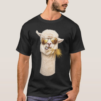 Camiseta Lhama Legal com Óculos de Sol