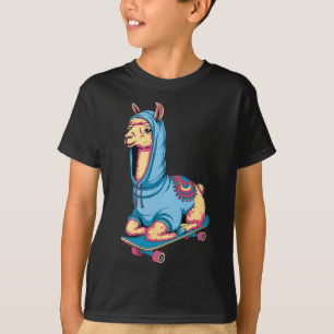 Camiseta Lhama Legal de Skate Descolado com Capuz Animais E