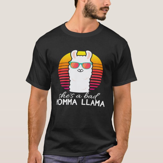 Camiseta Lhama Mãe Lhama Retro (Frente)