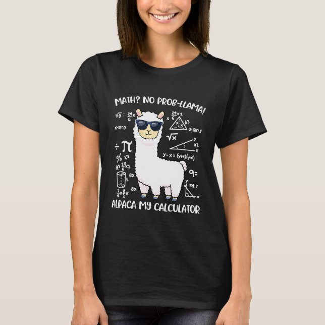 Camiseta Lhama Matemática (Frente)