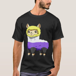 Camiseta Lhama não-binária e genderqueer