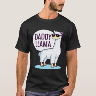 Camiseta Lhama Pai Amante de Animais Papai Pai