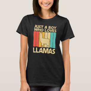 Camiseta Lhama Para Meninos Crianças Animal de Fazenda Lham