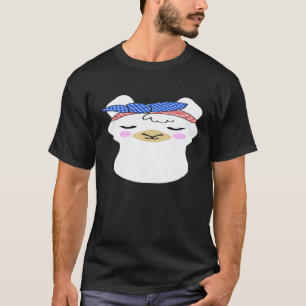 Camiseta Lhama Patriótica Fofa de 4 de Julho Premium Leve