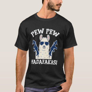 Camiseta Lhama Pew Pew Madafakas Vintage Retro Engraçado Al
