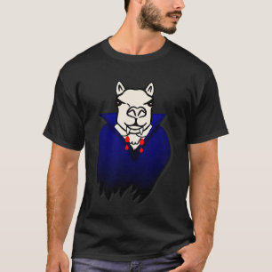 Camiseta Lhama Presas de Vampiro Dentes Animal Halloween