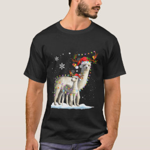 Camiseta Lhama Rena Natal Luz Natal Enfeites Natal