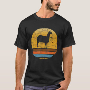 Camiseta Lhama Retro Animal Estilo Vintage Amo Animais