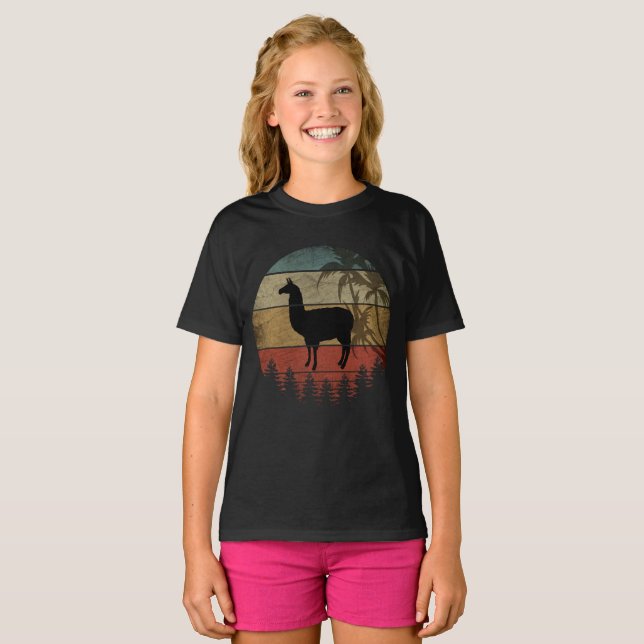CAMISETA LHAMA RETRÔ VINTAGE (Frente Completa)