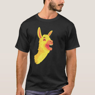 Camiseta Lhama Rindo Menino Menina Crianças Alpaca