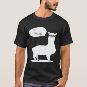 Camiseta Lhama Sem Drama Fofa para Crianças Adultos