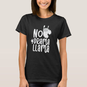 Camiseta Lhama Sem Drama Lhamas Fofas Frases Animal