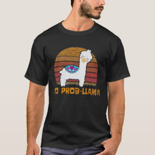 Camiseta Lhama Sem Prob Para Mulheres Homens Sem Problhama