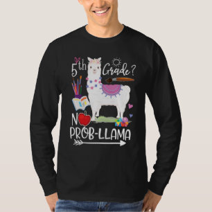 Camiseta Lhama Sem Problema da 5ª Série Primeiro Dia de Aul