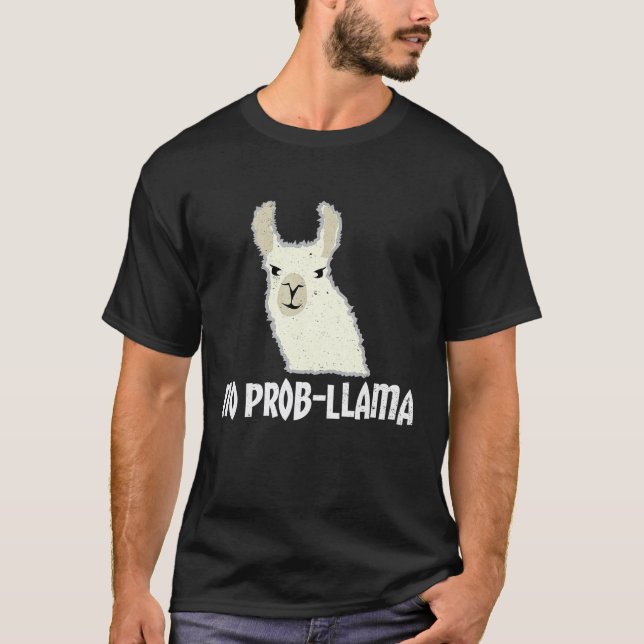 Camiseta Lhama Sem Problema Lhama Sem Prob  Sem Problemo (Frente)