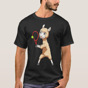 Camiseta Lhama Tênis Lhama Jogando Tênis Lhama