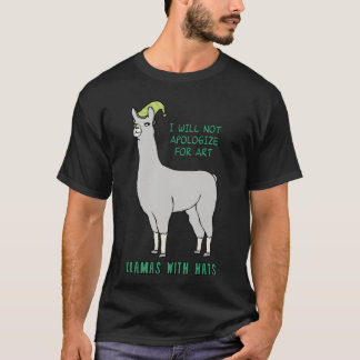 Camiseta Lhamas com chapéus Carl T-Shirt Clássico