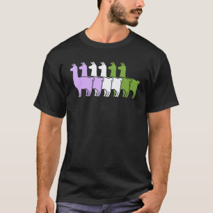 Camiseta Lhamas da Bandeira Genderqueer Orgulho Gay Lgbtq Q