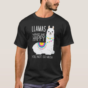 Camiseta Lhamas Engraçadas Me Fazem Feliz Você Não Tão Engr