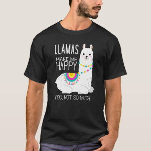 Camiseta Lhamas Me Faz Feliz Você Não É Muito Engraçado