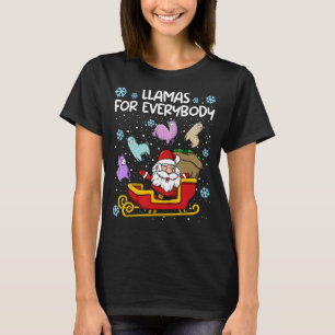 Camiseta Lhamas para todos os Papais noeis de Led Engraçado