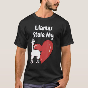 Camiseta Lhamas roubaram meu coração - Citação de lhama