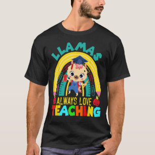 Camiseta Lhamas Sempre Adoram Ensinar Um Tea De Figurino De