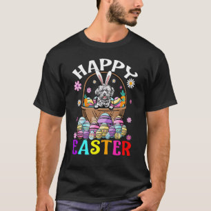 Camiseta Lhasa Apso Cão Felz pascoa Coelho Ovos Páscoa 1