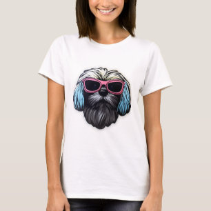 Camiseta Lhasa Apso em Legal óculos de sol Clássico T-Shirt