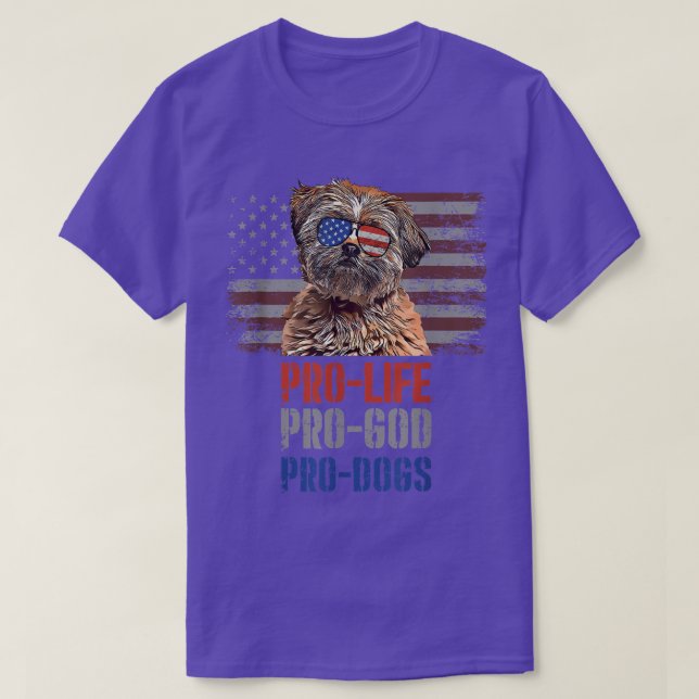 Camiseta Lhasa Apso Pro Life Pro God Pro Cães (Frente do Design)
