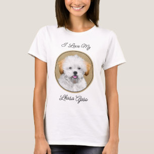 Camiseta Lhasa Apso Puppy Painting - Arte De Cachorro Origi